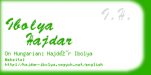 ibolya hajdar business card